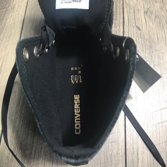 NWT Converse Ctas HI Velvet Black WMNS. AUTHENTIC - Picture 7 of 7